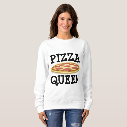 PIZZA QUEEN LADIES FUNNY T-shirts (Voorkant volledig)