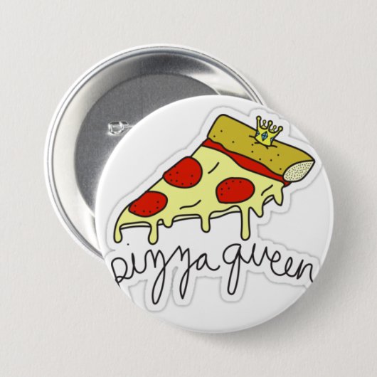 Pizza Queen Ronde Button 7,6 Cm (Voorkant /achterkant)