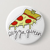Pizza Queen Ronde Button 7,6 Cm (Voorkant)