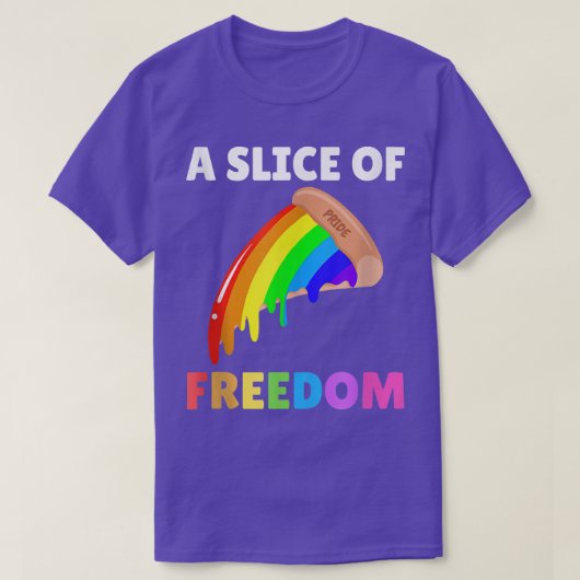 Pizza Rainbow Gay Pride Funny 294 T-shirt (Design voorkant)