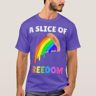 Pizza Rainbow Gay Pride Funny 294 T-shirt