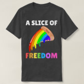 Pizza Rainbow Gay Pride Funny T-shirt (Design voorkant)