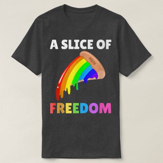 Pizza Rainbow Gay Pride Funny T-shirt (Design voorkant)
