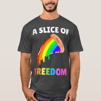 Pizza Rainbow Gay Pride Funny T-shirt