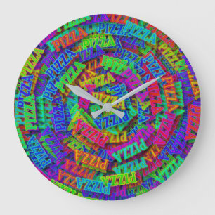 Pizza Rainbow Grote Klok