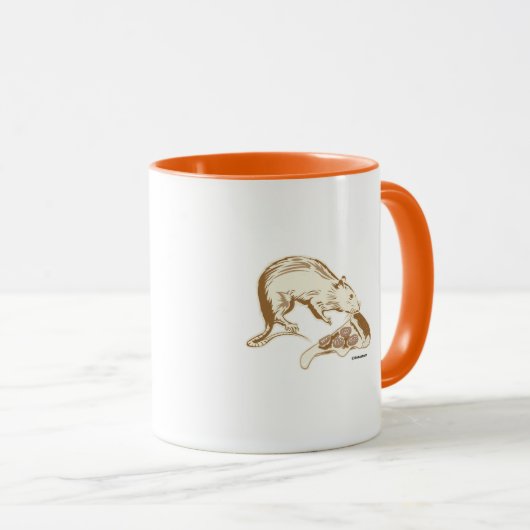 Pizza Rat Afbeelding Mok (Voorkant rechts)