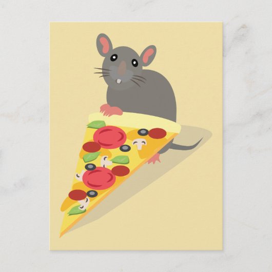 Pizza Rat Briefkaart (Voorkant)