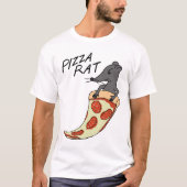 Pizza Rat T-shirt Funny Pizza Lover T-shirt (Voorkant)
