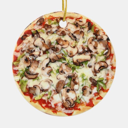 Pizza Realistisch kerstmis Keramisch Ornament (Voorkant)