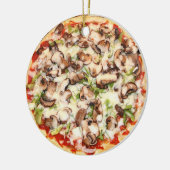 Pizza Realistisch kerstmis Keramisch Ornament (Links)