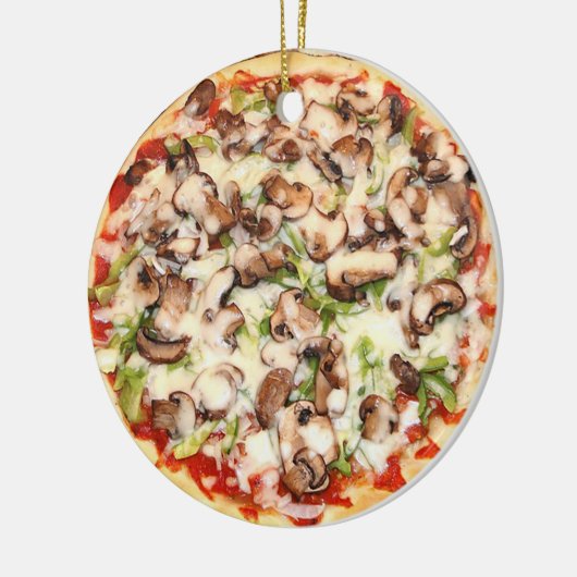 Pizza Realistisch kerstmis Keramisch Ornament (Links)