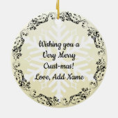 Pizza Realistisch kerstmis Keramisch Ornament (Achterkant)