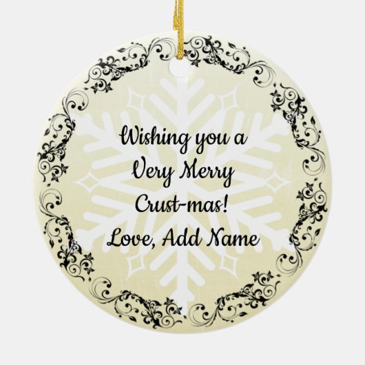 Pizza Realistisch kerstmis Keramisch Ornament (Achterkant)