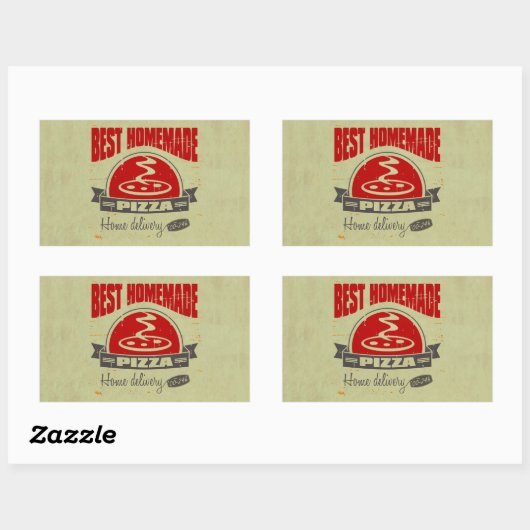 Pizza Rechthoekige Sticker (Vel)