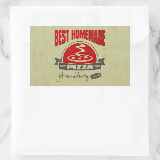 Pizza Rechthoekige Sticker (Tas)