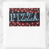 Pizza rechthoekige sticker (Tas)