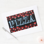 Pizza rechthoekige sticker (Envelop)