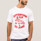 pizza recidiverend jeans cithumour t-shirt (Voorkant)