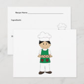 Pizza Recipe Card Briefkaart (Voorkant / Achterkant)
