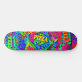 Pizza Regenboog Neon Persoonlijk Skateboard (Horizontaal)