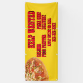 Pizza Restaurant Aanpasbare Hulp Gezocht Vacatures Spandoek (Verticaal)