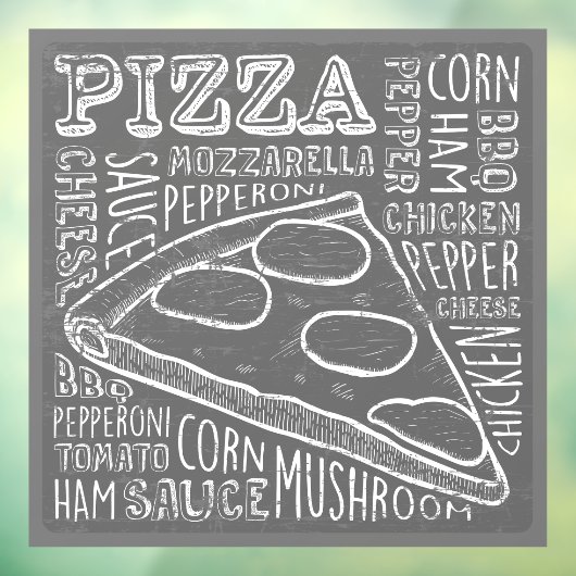 Pizza Restaurant Business Raamsticker (Vel 3)