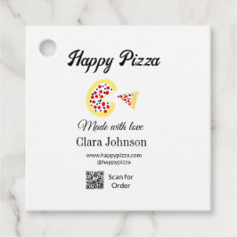 Pizza restaurant café pizzeria scan QR code bestel Bedankjes Labels