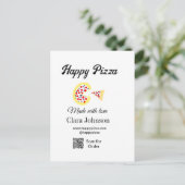 Pizza restaurant cafe pizzeria scan QR-code bestel Briefkaart (Staand voorkant)