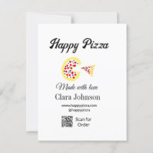 Pizza restaurant cafe pizzeria scan QR-code bestel