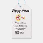 Pizza restaurant café pizzeria scan QR code bestel Cadeaulabel (Achterkant)
