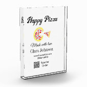 Pizza restaurant cafe pizzeria scan QR-code bestel Fotoblokken (Links)