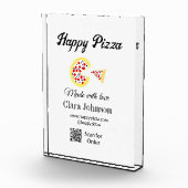 Pizza restaurant cafe pizzeria scan QR-code bestel Fotoblokken (Rechts)