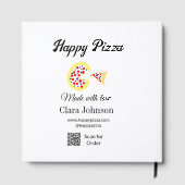 Pizza restaurant cafe pizzeria scan QR-code bestel Gastenboek (Achterkant)
