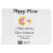 Pizza restaurant cafe pizzeria scan QR-code bestel Groot Cadeauzakje (Achterkant)