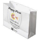 Pizza restaurant cafe pizzeria scan QR-code bestel Groot Cadeauzakje (Voorkant Gekanteld)