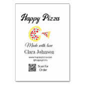 Pizza restaurant café pizzeria scan QR code bestel Kaart (Achterkant)