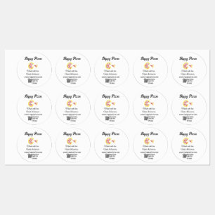 Pizza restaurant café pizzeria scan QR code bestel Labels