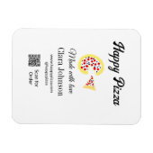 Pizza restaurant cafe pizzeria scan QR-code bestel Magneet (Horizontaal)