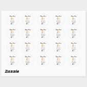 Pizza restaurant cafe pizzeria scan QR-code bestel Ronde Sticker (Vel)