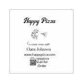 Pizza restaurant cafe pizzeria scan QR-code bestel Rubberstempel (Afrduk)