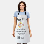 Pizza restaurant cafe pizzeria scan QR-code bestel Schort (Gedragen)