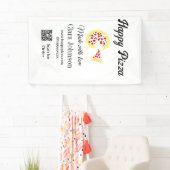 Pizza restaurant café pizzeria scan QR code bestel Spandoek (Insitu)