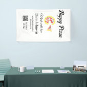 Pizza restaurant café pizzeria scan QR code bestel Spandoek (Beurs)
