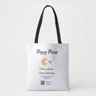Pizza restaurant cafe pizzeria scan QR-code bestel Tote Bag