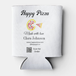 Pizza restaurant cafe pizzeria scan QR-code om te  Blikjeskoeler