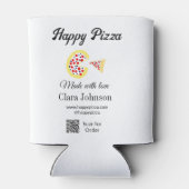 Pizza restaurant cafe pizzeria scan QR-code om te Blikjeskoeler (Achterkant)