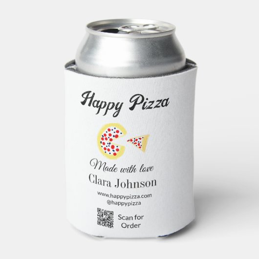 Pizza restaurant cafe pizzeria scan QR code order Blikjeskoeler (Blikje Voorkant)