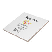 Pizza restaurant cafe pizzeria scan QR code order  Tegeltje (Zijkant)