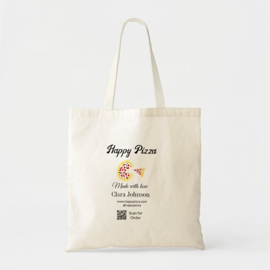 Pizza restaurant cafe pizzeria scan QR code order  Tote Bag (Voorkant)