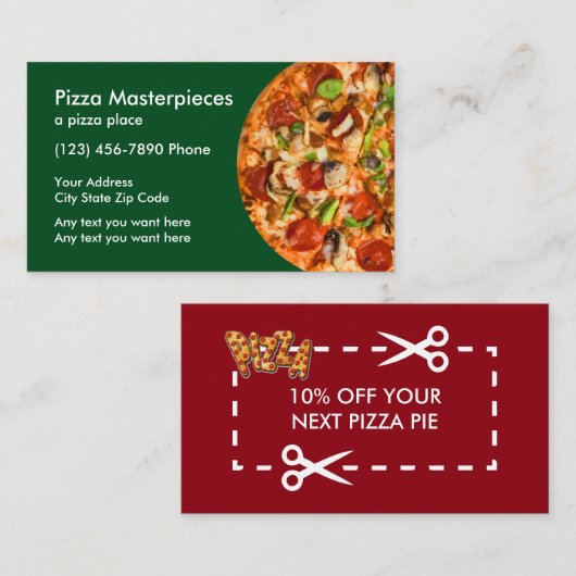Pizza Restaurant Coupon (Voorkant / Achterkant)